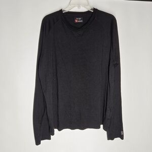Atlantic Sleek Black Long Sleeve Tee for Effortless Style